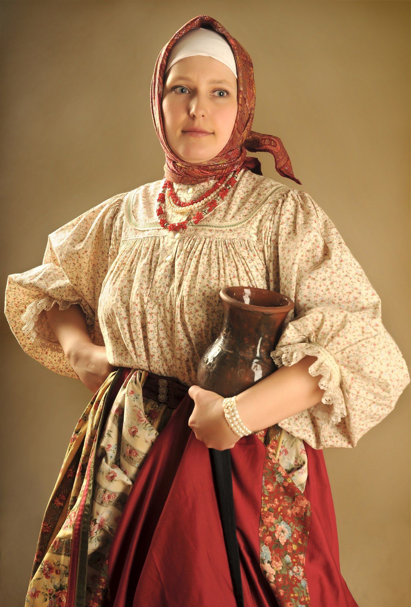 Girls in Slavic costumes in Yancheng